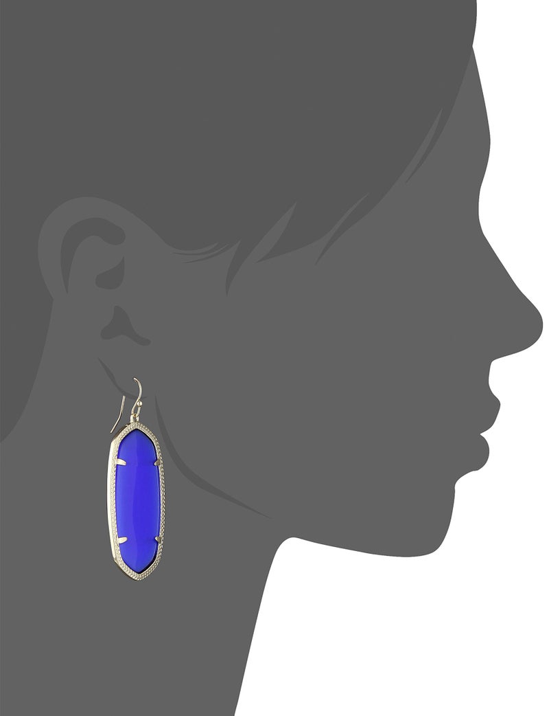 Kendra Scott Danielle Drop Earrings for Women, Fashion Jewelry, Rhodium-Plated, Iridescent Dichroic Glass - Image 2